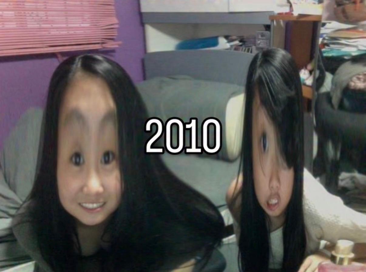 As amigas no ano em que se conheceram, em 2010