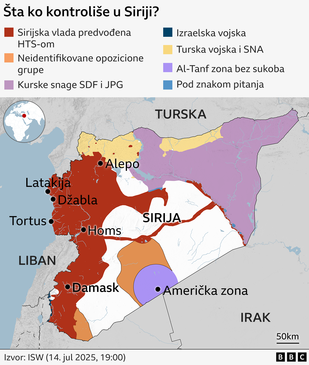 mapa sirije