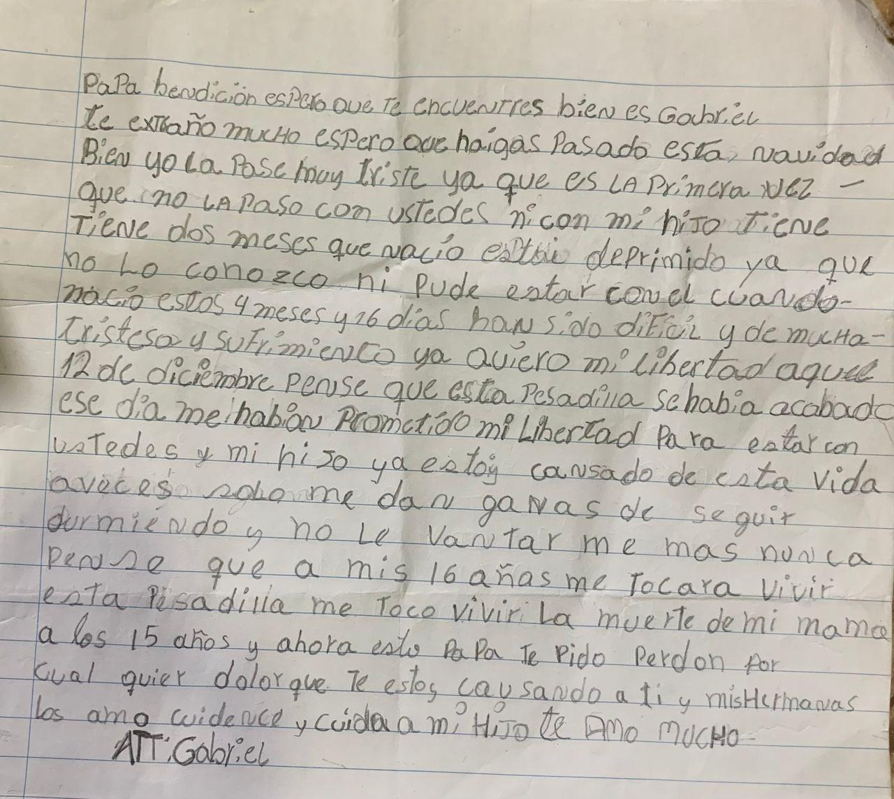 Carta de Ángel Gabriel González a su padre.
