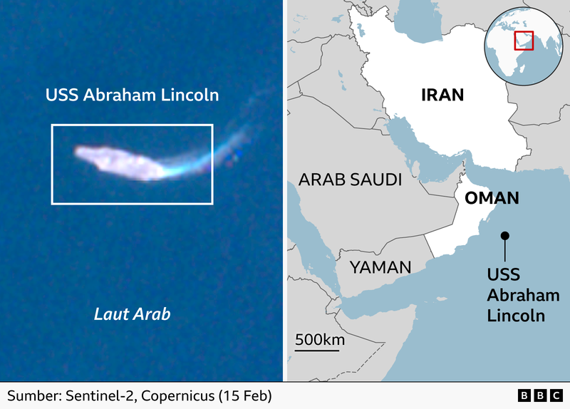 USS Abraham Lincoln di Laut Arab