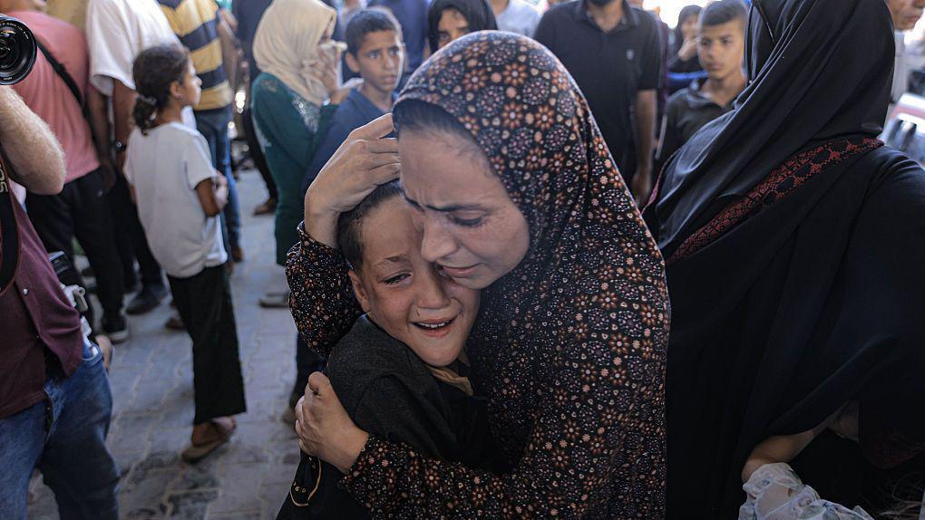 Palestinos en Gaza