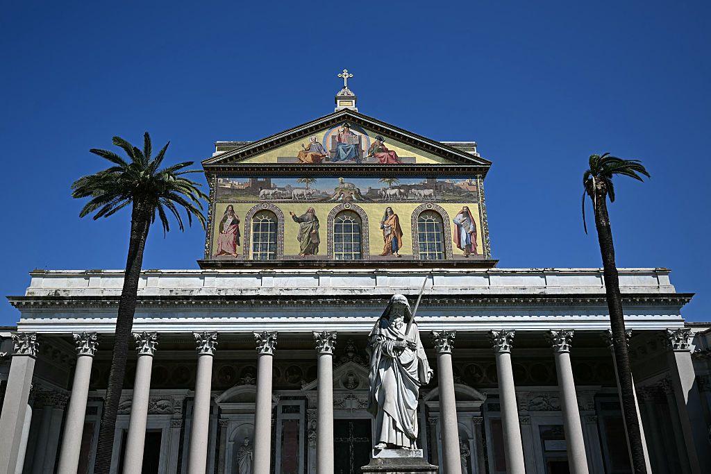 Una vista de la abadía San Pablo Extramuros