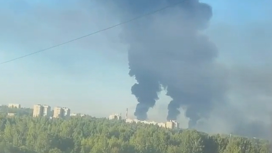 Huge smoke clouds over one of Russia's biggest oil refineries after Ukrainian drone attack