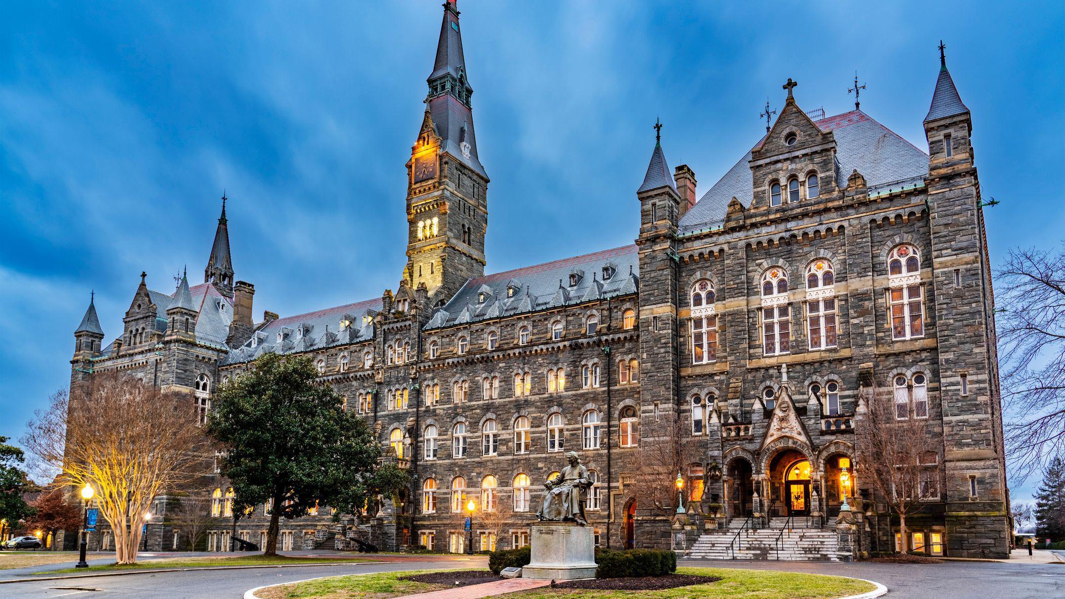 Foto da Universidade Georgetown nos EUA. 