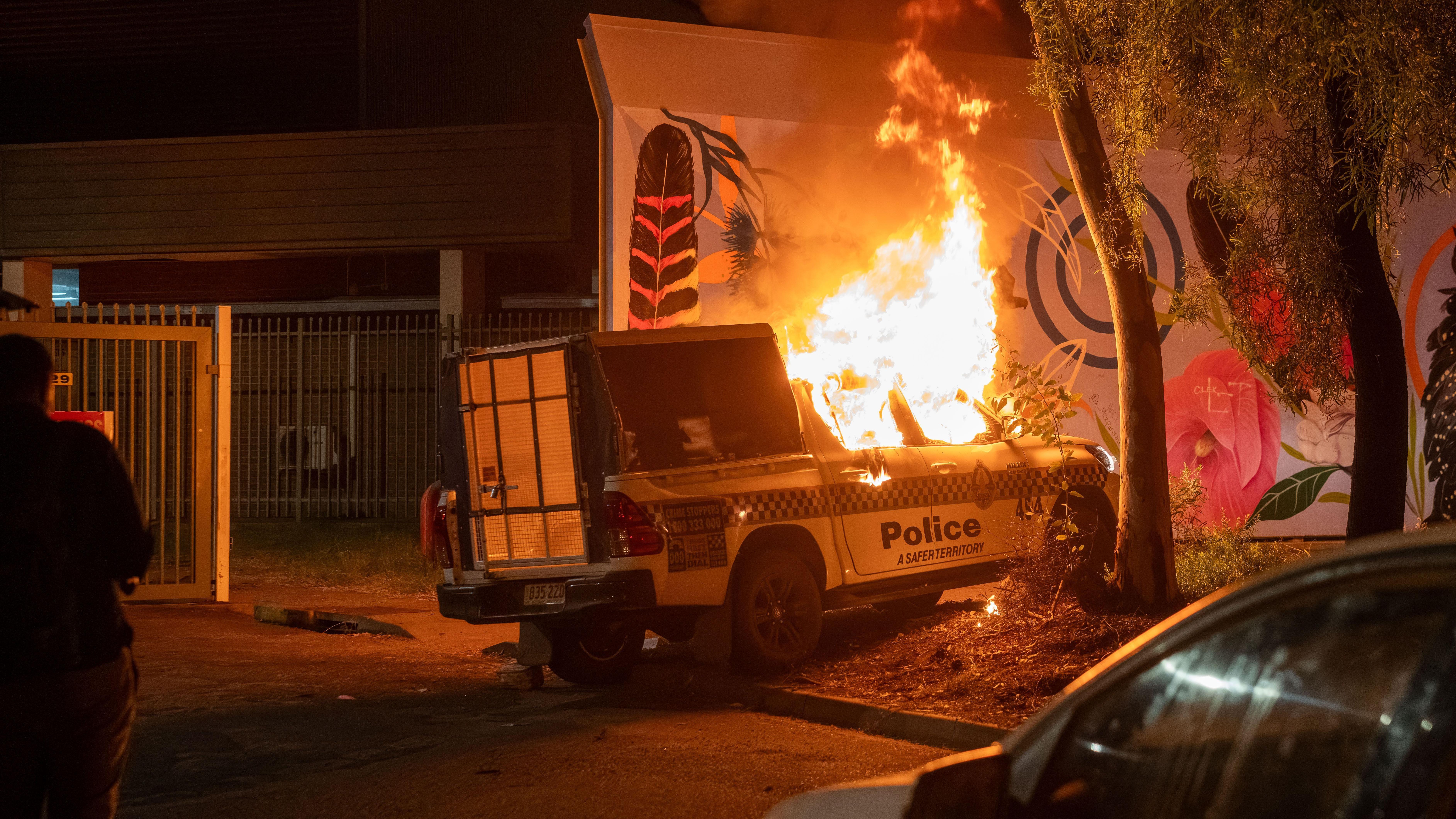 Violence in Australian town after arrest of man over girls murder