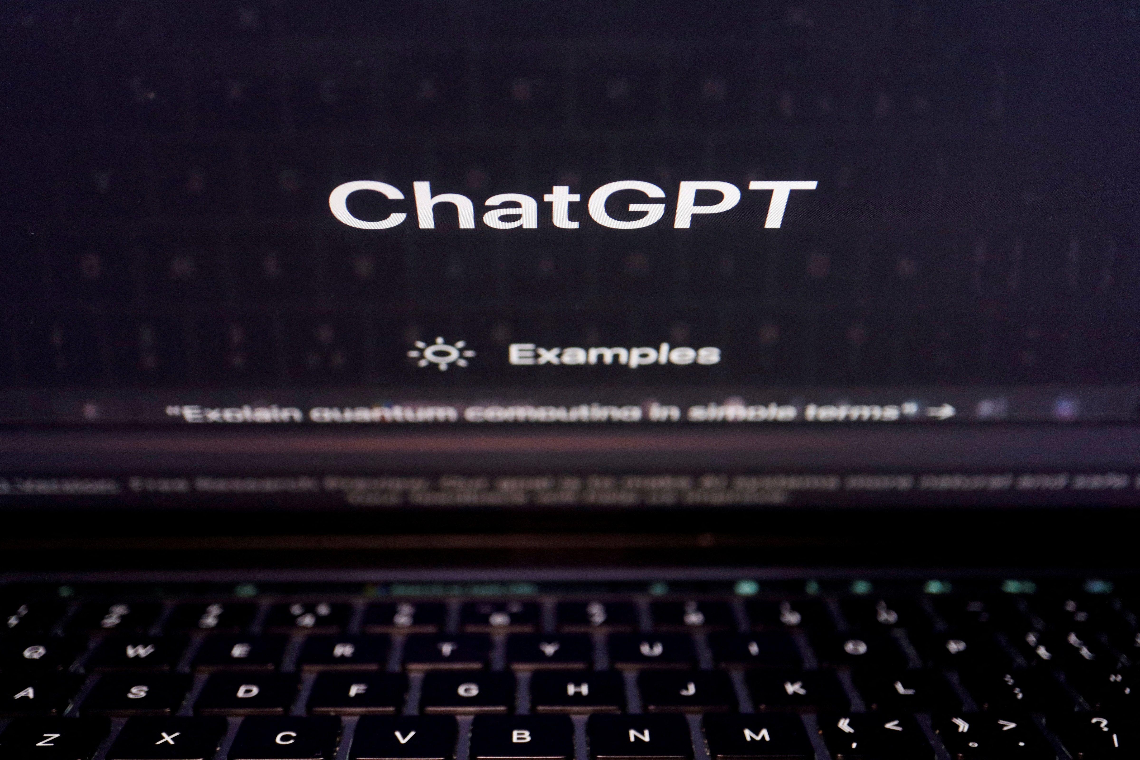Tela de notebook aberta no ChatGPT