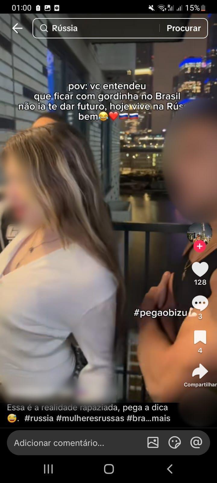 V&iacute;deos no TikTok e outras redes sociais colocam a R&uacute;ssia como um lugar 'f&aacute;cil' para brasileiros conseguirem parceiras romanticamente