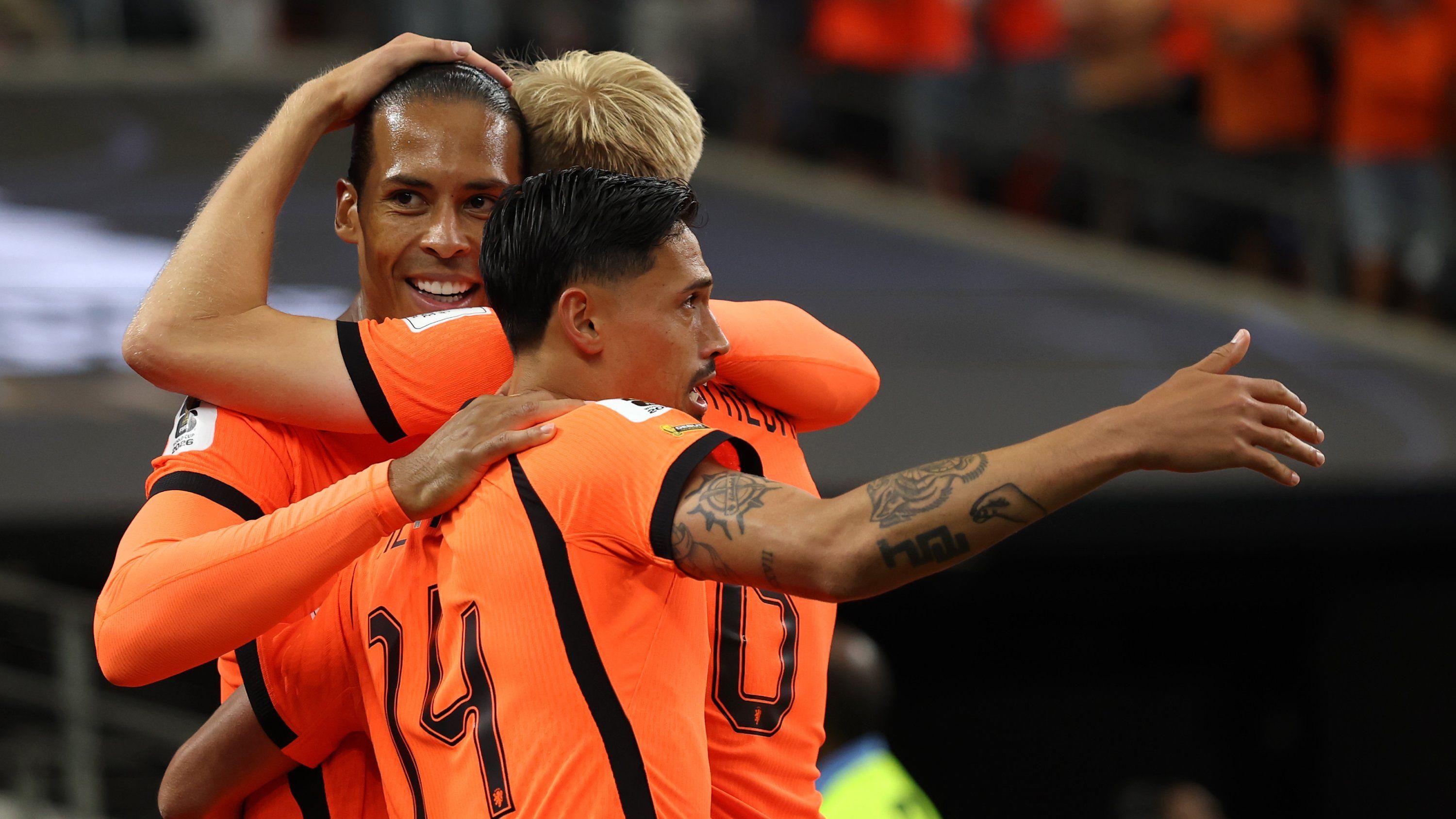 Van Dijk header puts Netherlands in front against Japan in World Cup