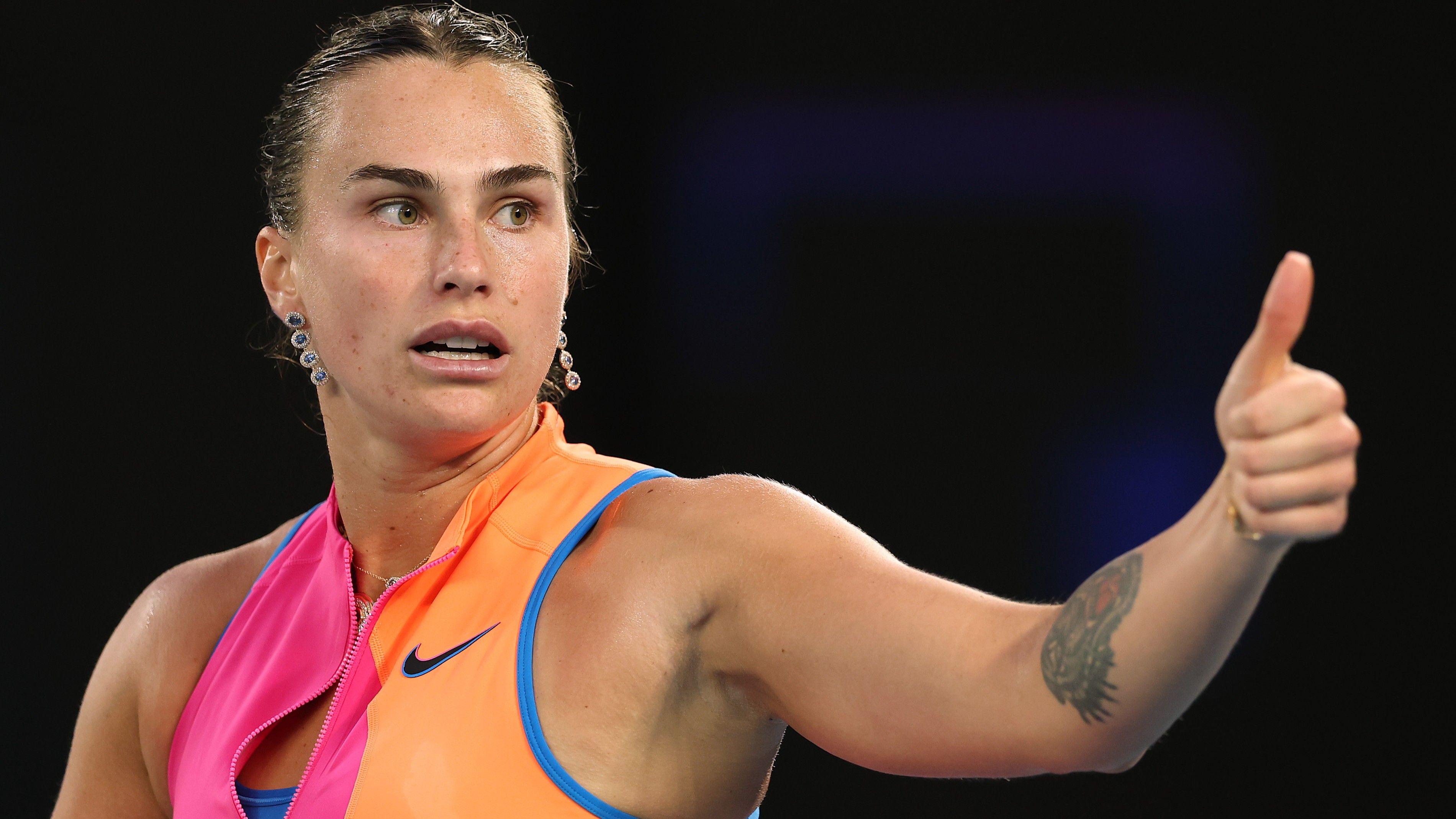 Australian Open semi-finals: Sabalenka breaks Svitolina back in second set