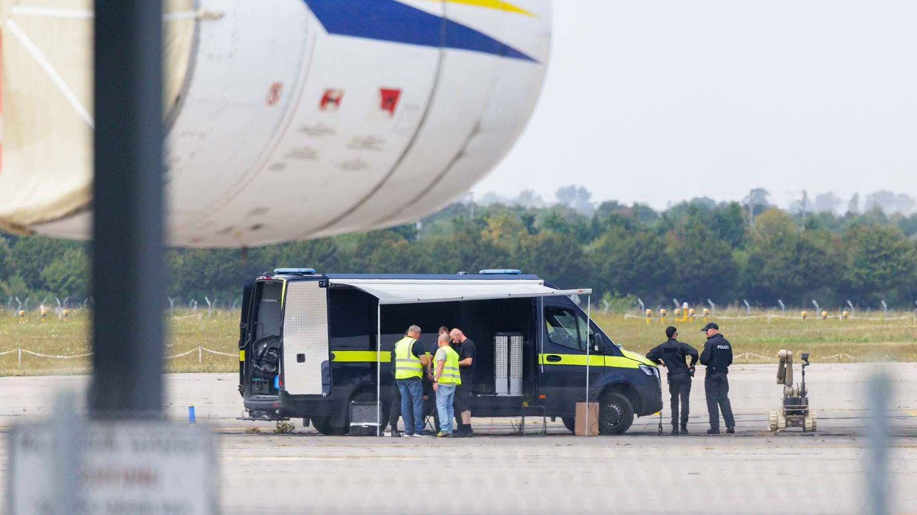 Drone carrying explosives found at German airport, police say