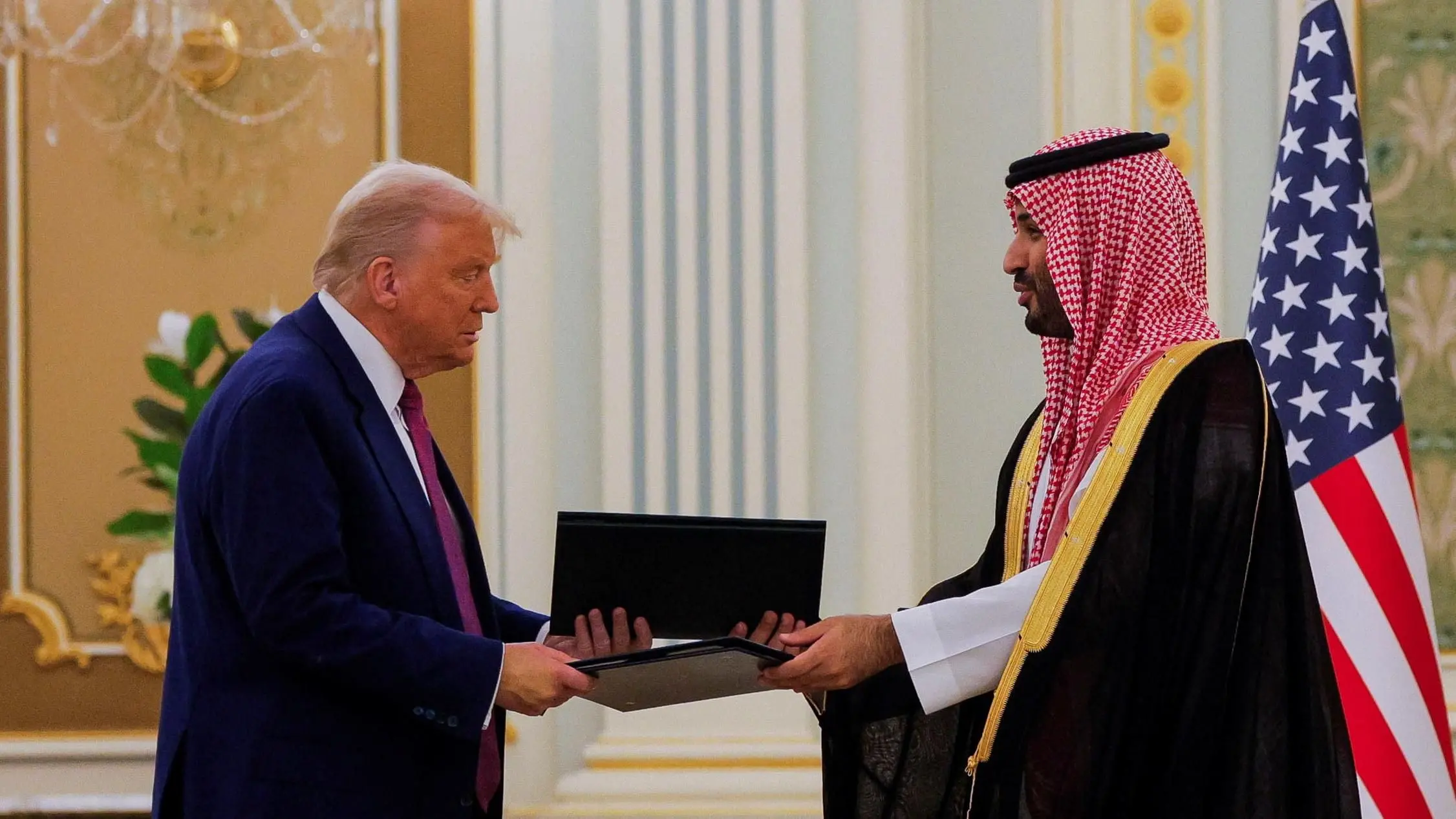 الرئیس الأمریکی دونالد ترامب وولی العهد السعودی الأمیر محمد بن سلمان