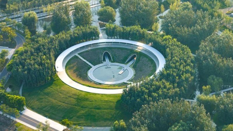 Parque Fuxi Cultural em Zhoukou, China 