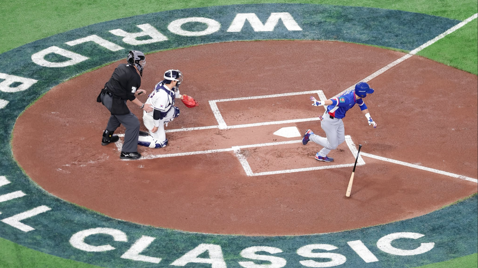 台灣的中華隊在東京巨蛋作賽