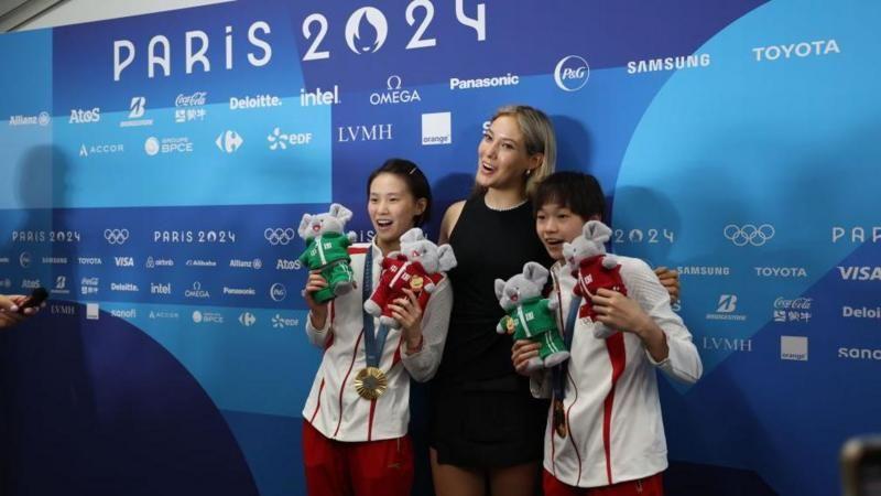 陳芋汐、谷愛凌、全紅嬋，從左到右