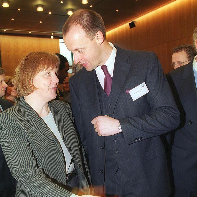 Merkel y Merz en el año 2000.