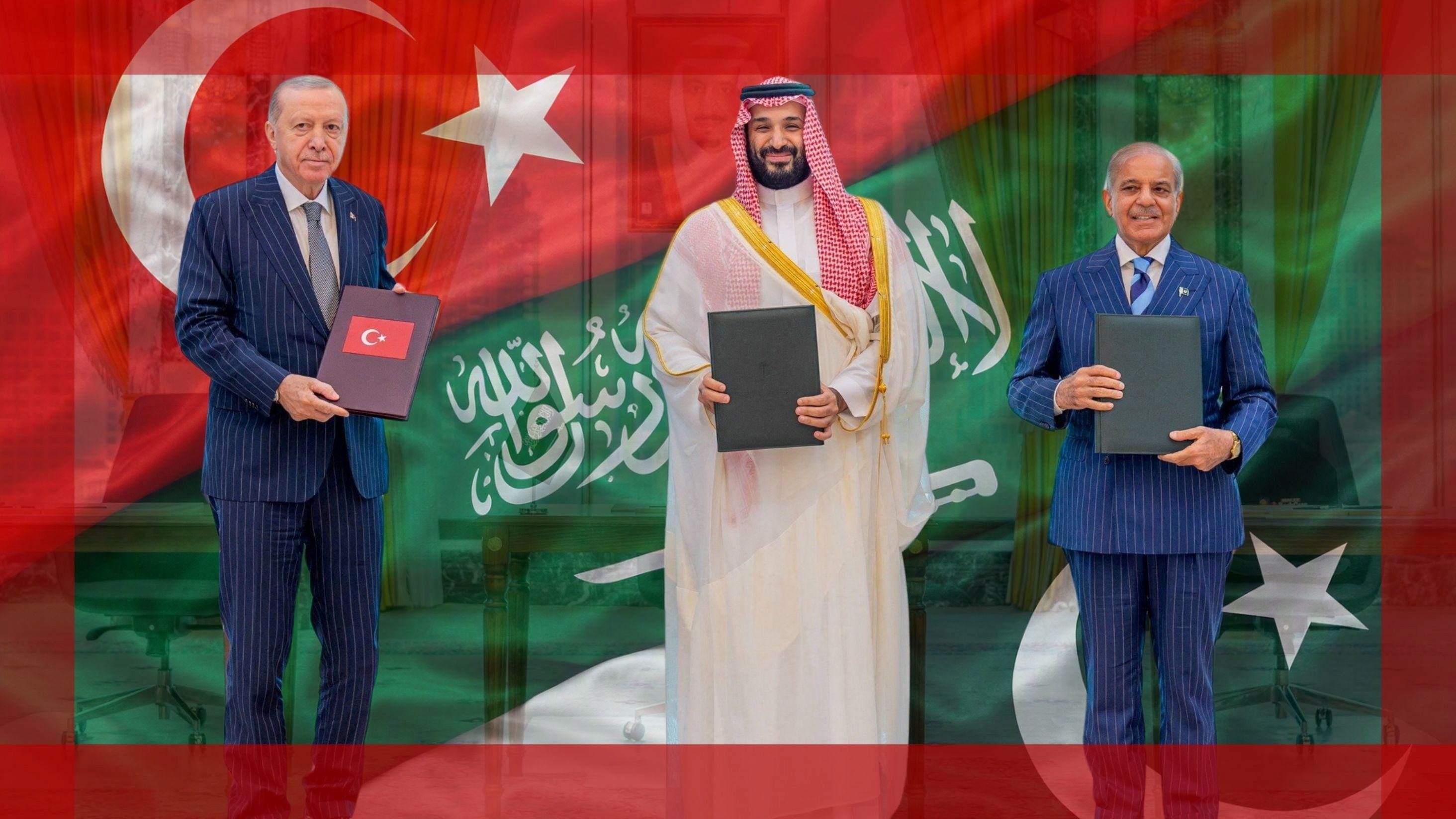 Predsednik Turske Redžep Tajip Erdogan, saudijski prestolonaslednik Muhamed bin Salman i pakistanski premijer Šehbaz Šarif