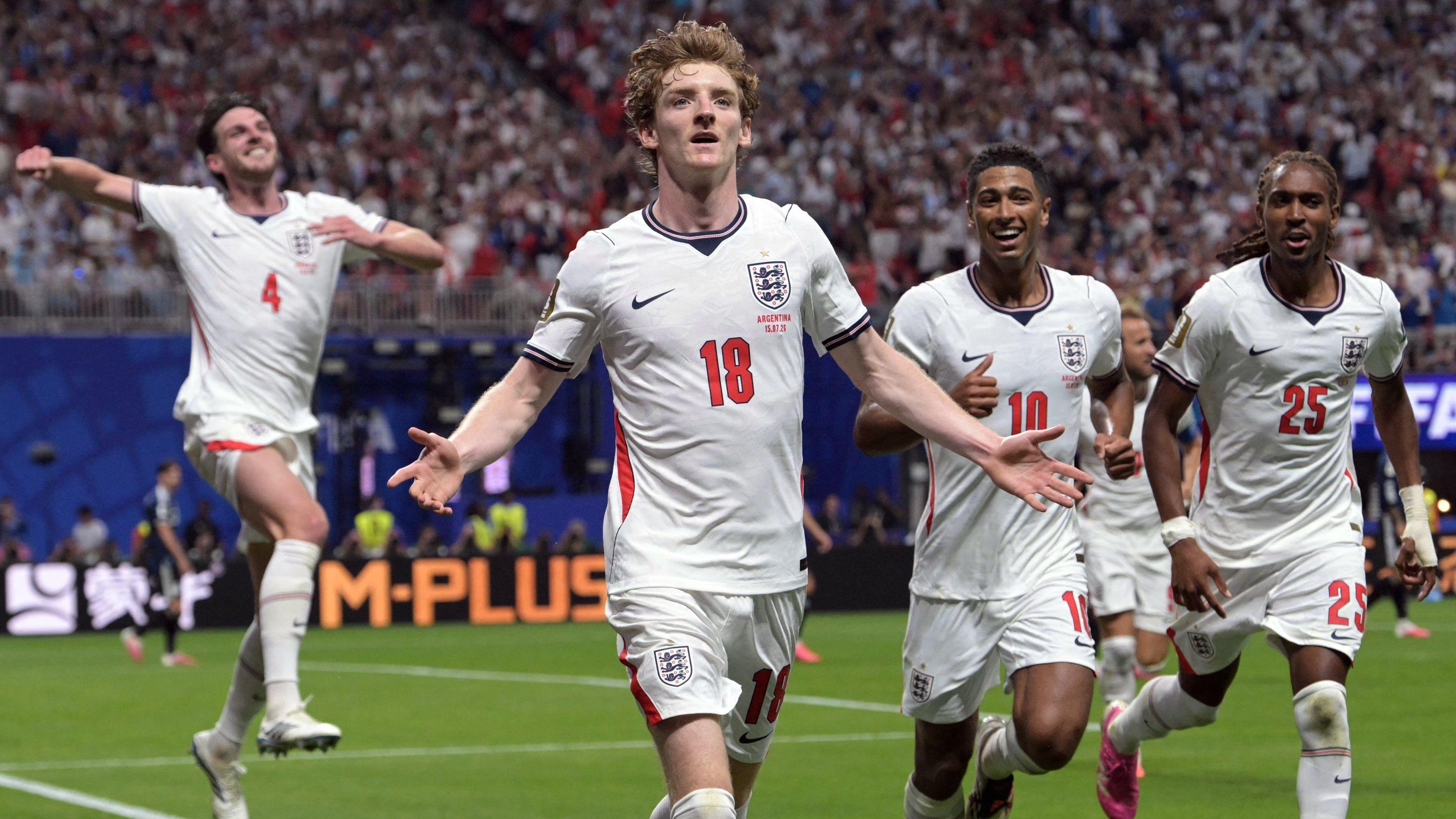 Watch as England lead Argentina in second half of chaotic World Cup semi-final