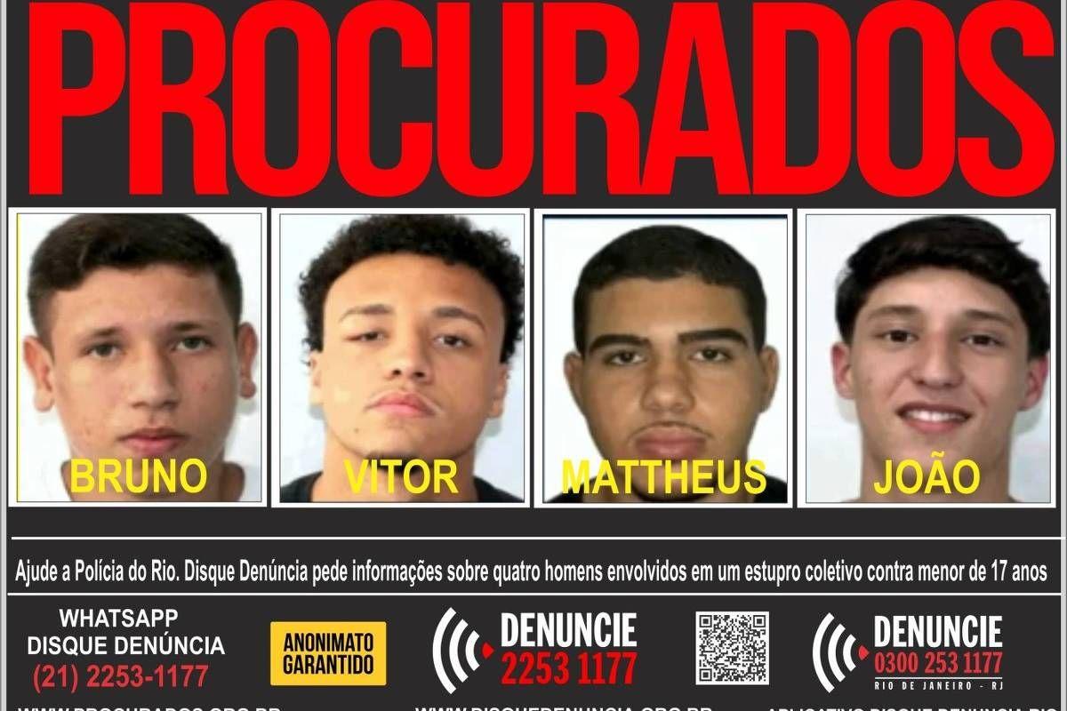 Jovens r&eacute;us por estupro coletivo de uma adolescente de 17 anos em Copacabana, no Rio de Janeiro 