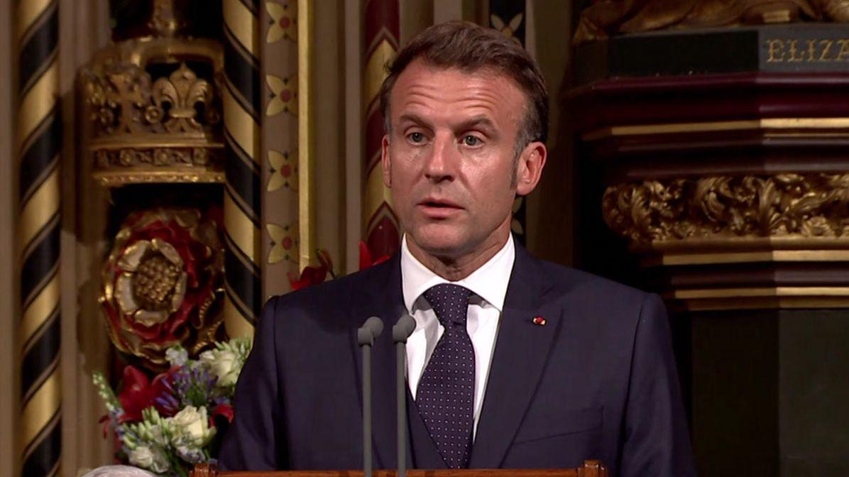 UK and France have duty to 'firmly' tackle illegal migration, Macron tells Parliament