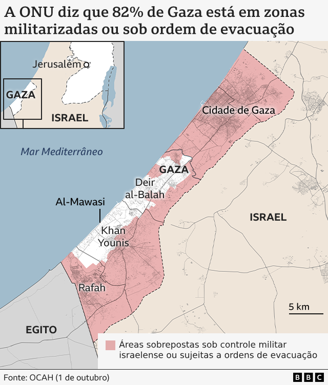 Mapa de Gaza