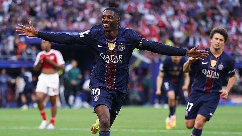 Champions League final: Dembele levels from spot for PSG against Arsenal
