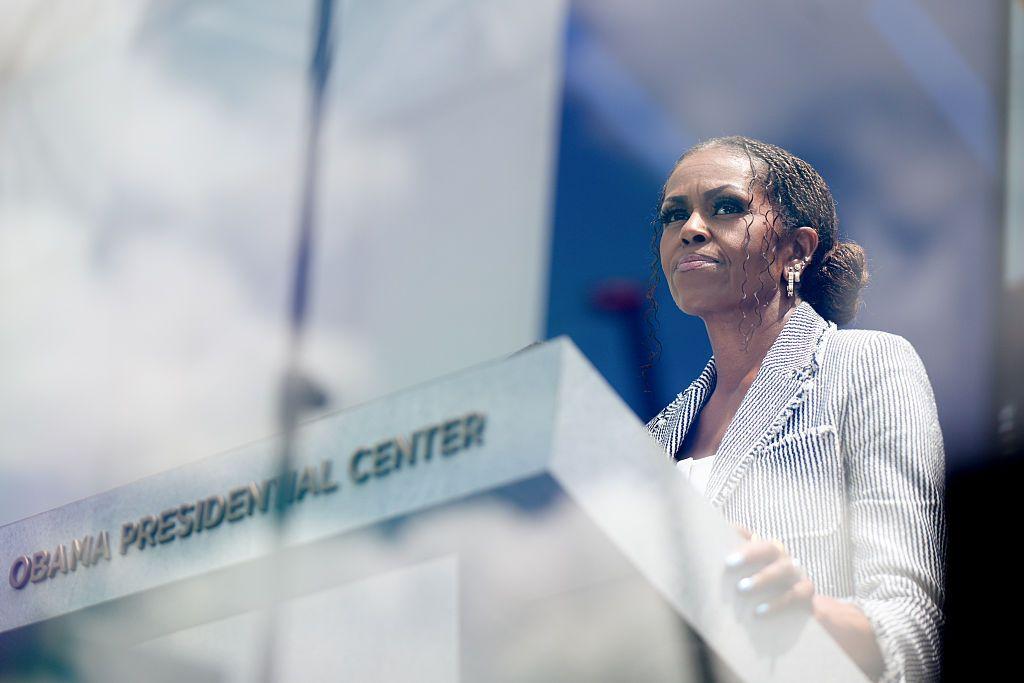 Michelle Obama durante su discurso.