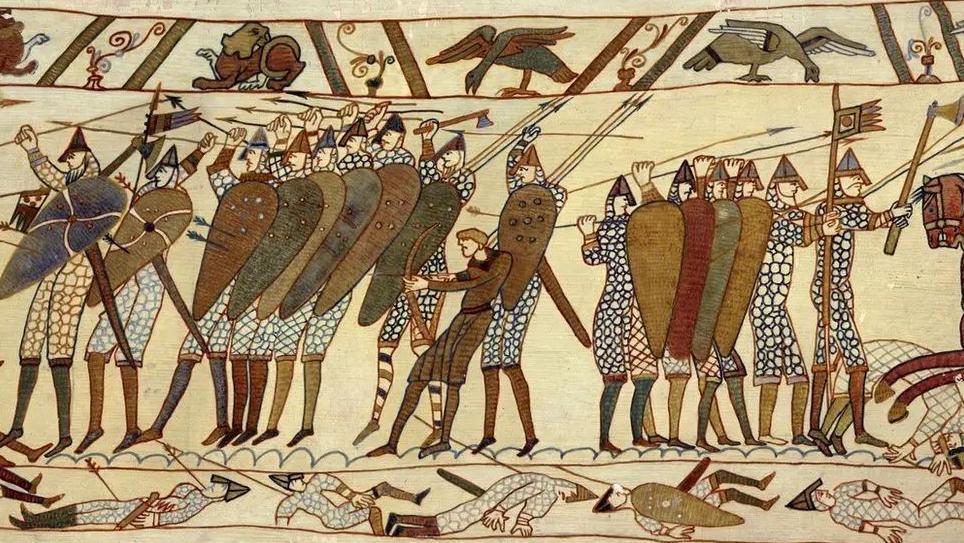 أحد مشاهد القتالَ في معركة هاستينغز التي تُعد واحدةً من أهم المعارك في التاريخ الإنجليزي