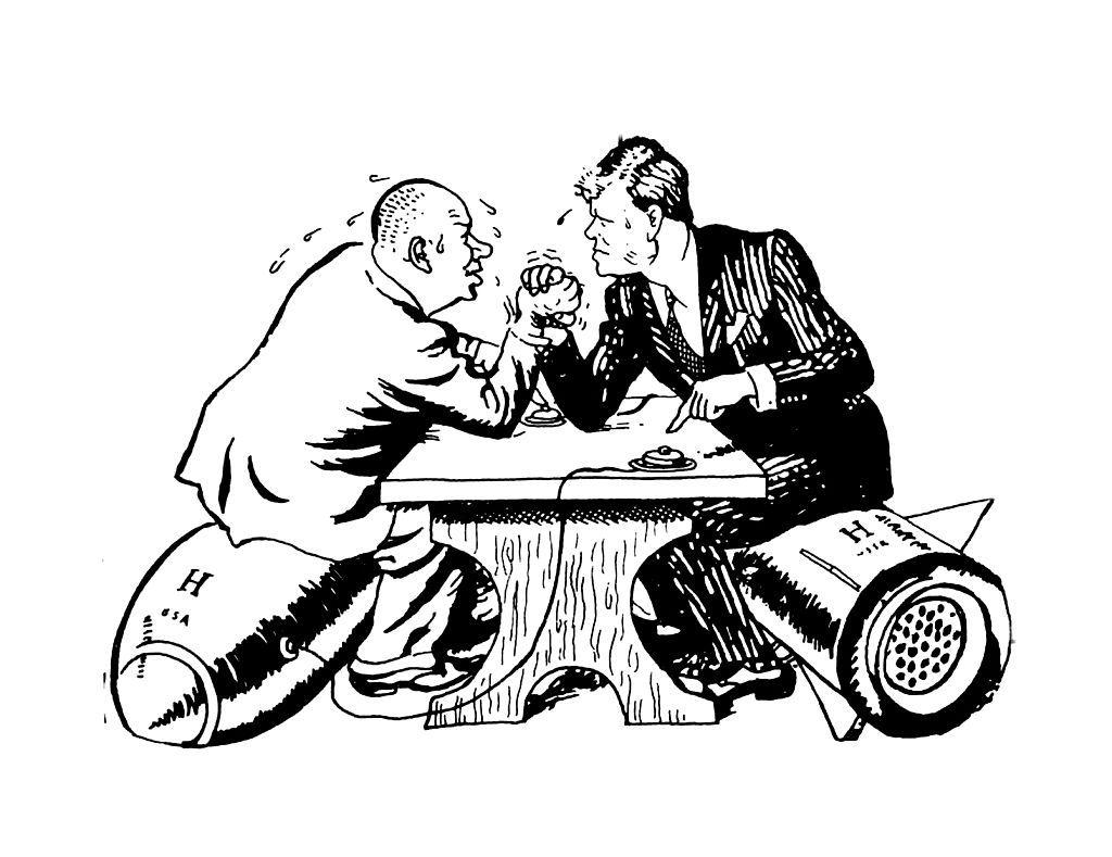 Ilustración de Kennedy y Kruschev