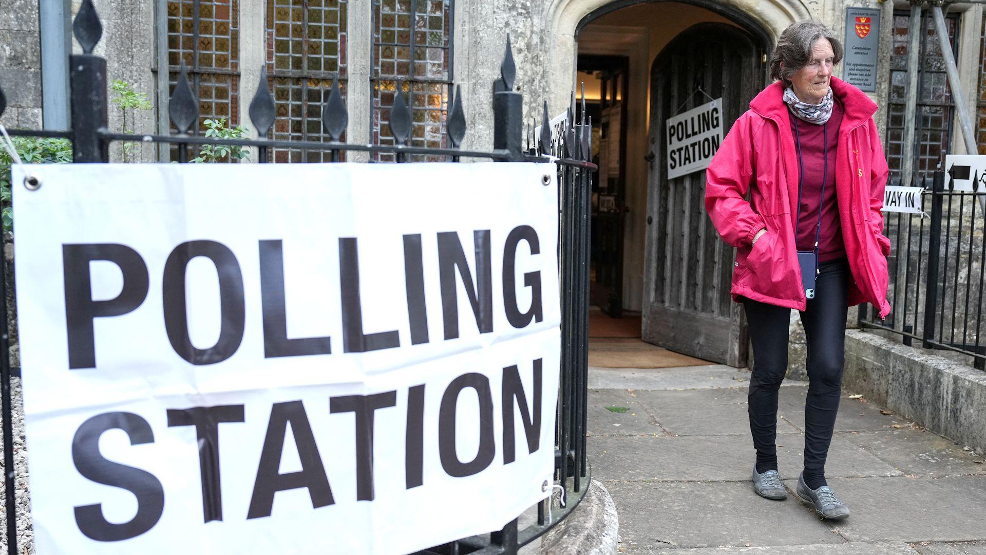 Voters heading to the polls in elections in England, Scotland and Wales