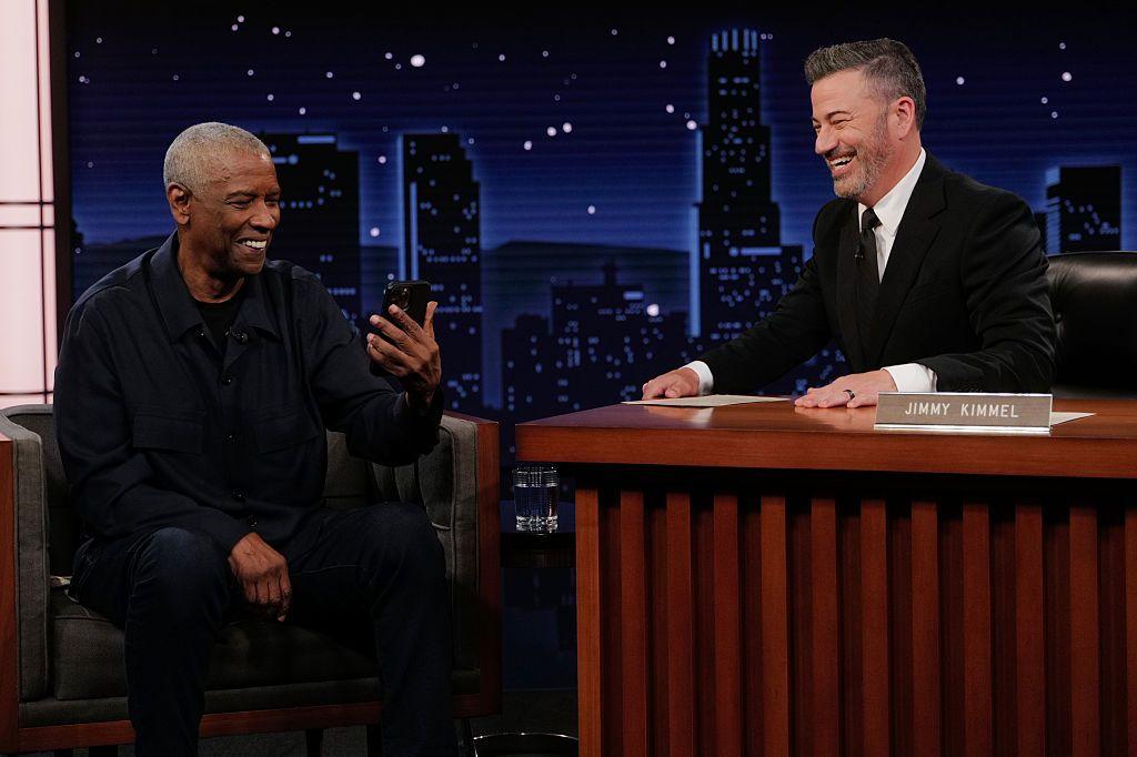 Jimmy Kimmel en entrevista con Denzel Washington