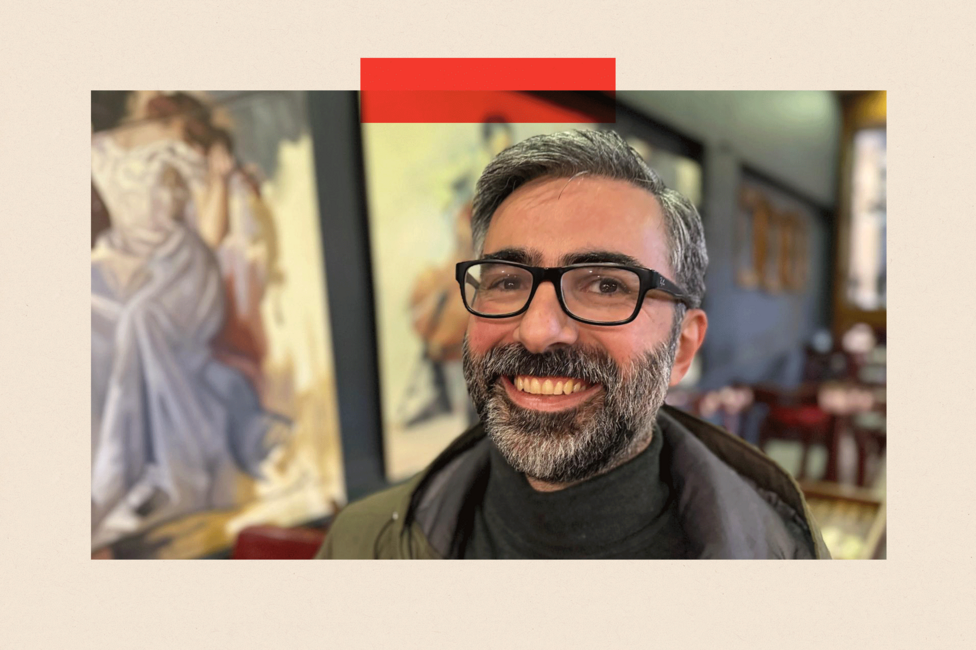 Retrato del escritor Odai al-Zobi