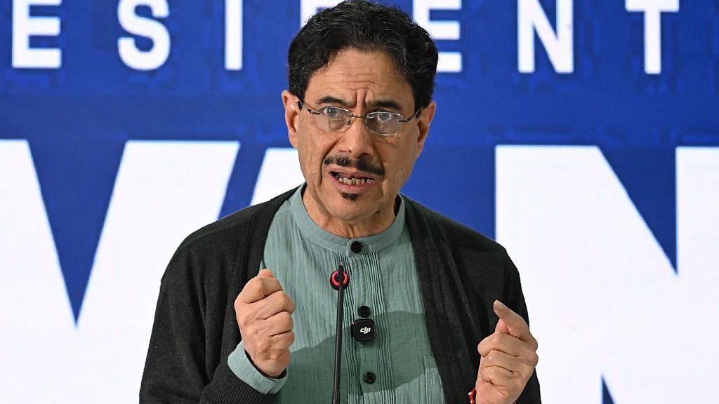 Iván Cepeda, durante una alocución tras las elecciones presidenciales.
