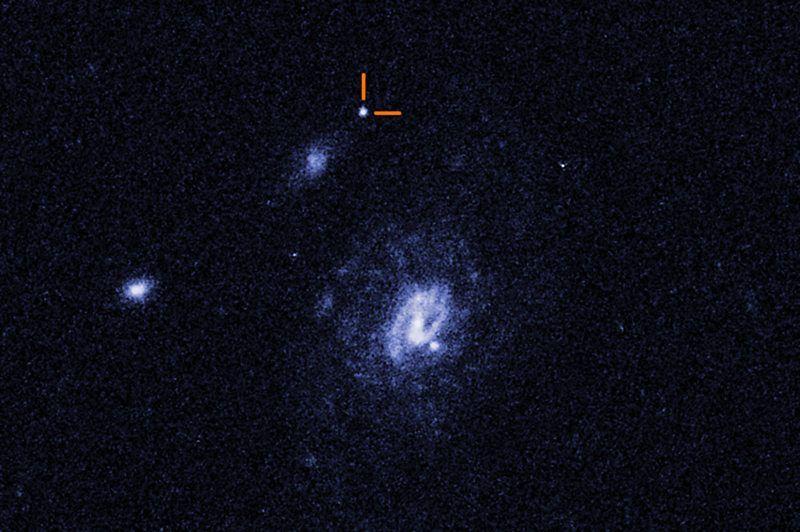 Imagem da explosão de um LFBot obtida pelo Telescópio Espacial Hubble