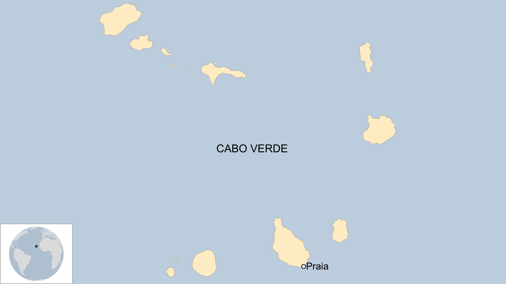 Mapa de Cabo Verde