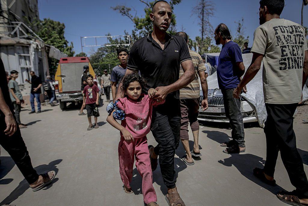 Familia en Gaza herida