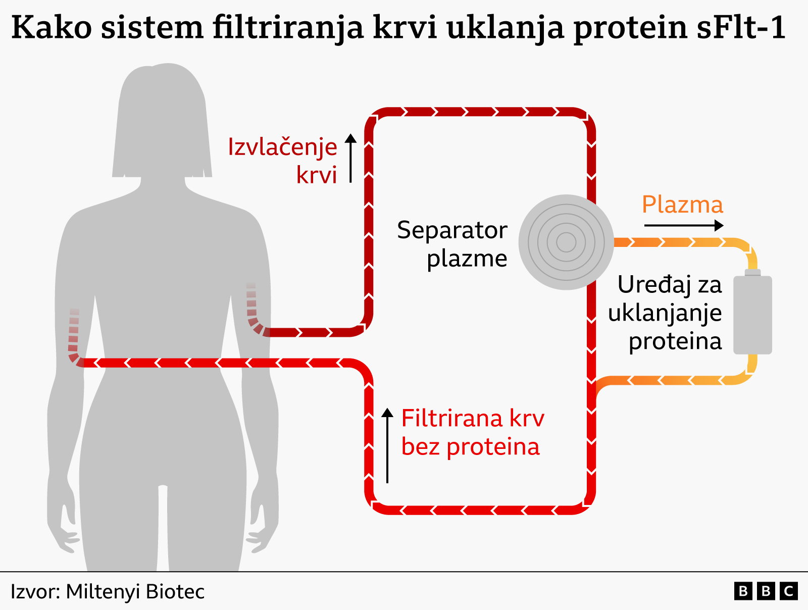 Grafika filtriranja krvi
