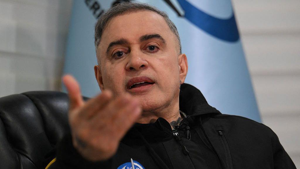 El Fiscal General de Venezuela, Tarek William Saab, en una entrevista con la AFP en Caracas, el 24 de abril de 2025.