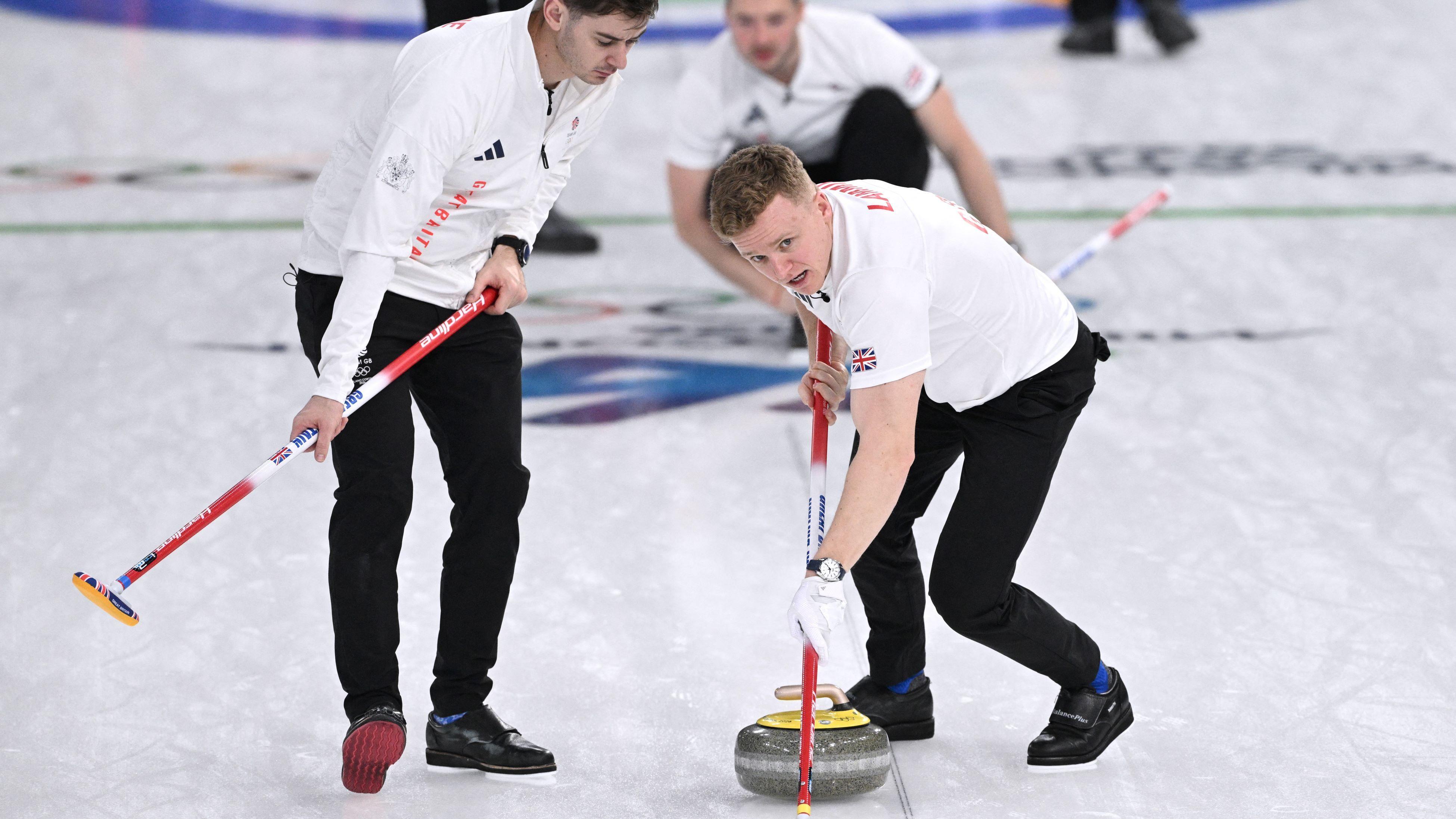 Winter Olympics: GB lead Germany in curling, plus giant slalom action