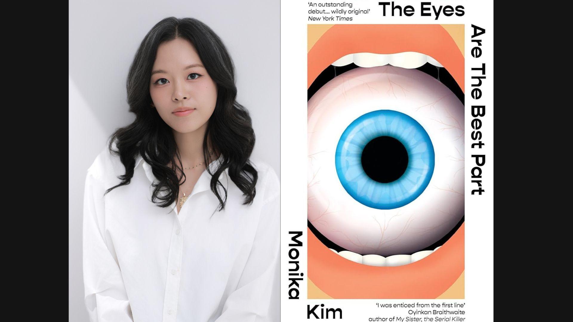 Fotografije Monike Kim i korica njenog romana Oči su najbolji deo tela
