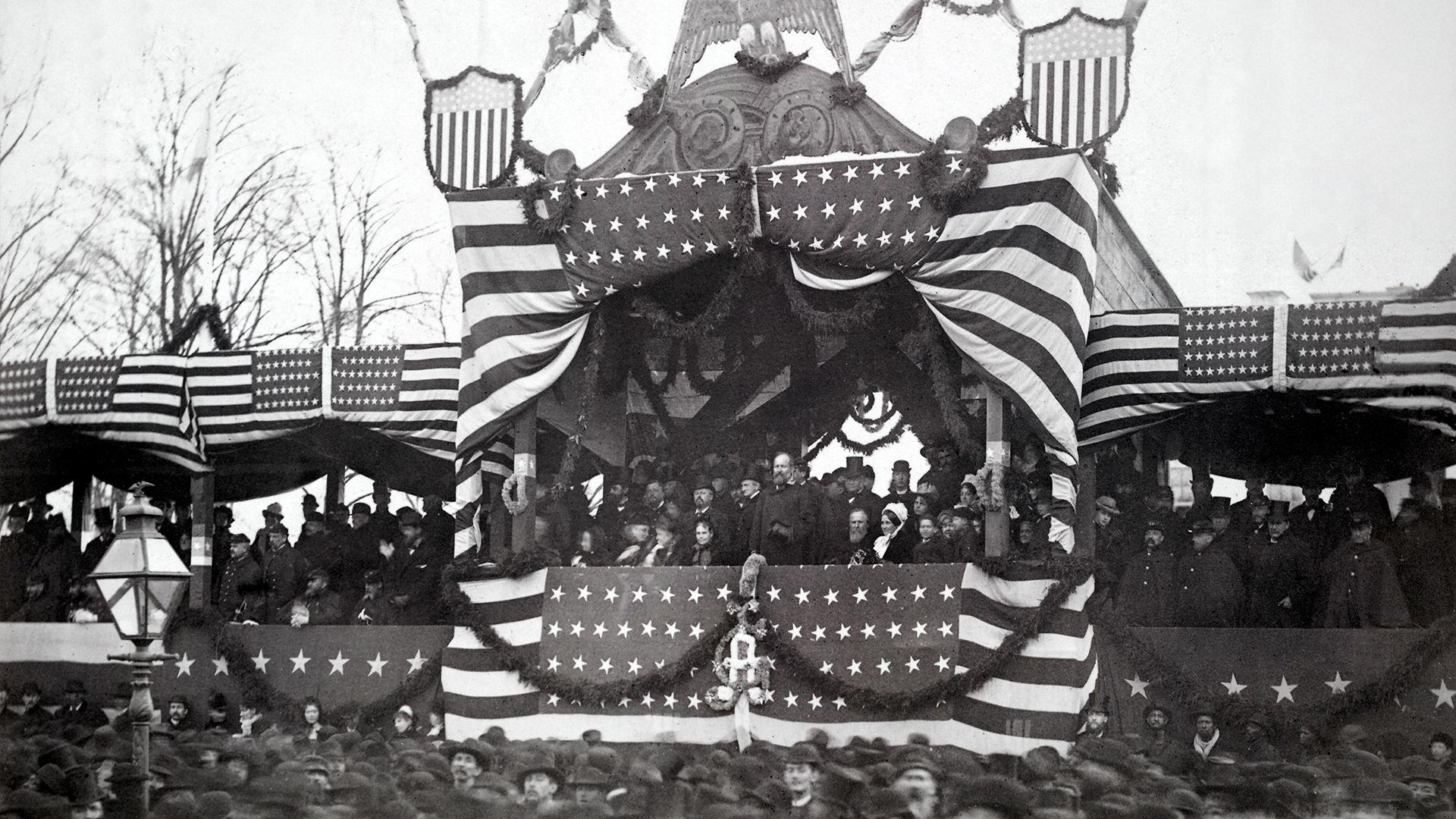 加菲爾德在華盛頓出席總統就職典禮（4/3/1881）