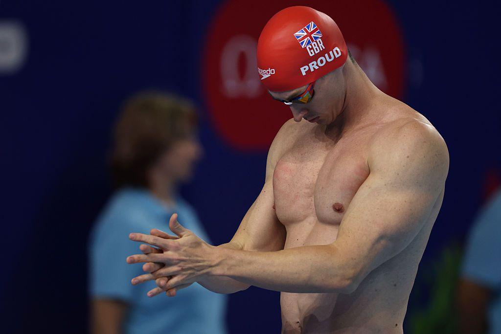 Ben Proud of Team GB competes in the Men's 50m Freestyle semi-finals at the Singapore 2025 World Aquatics Championships.