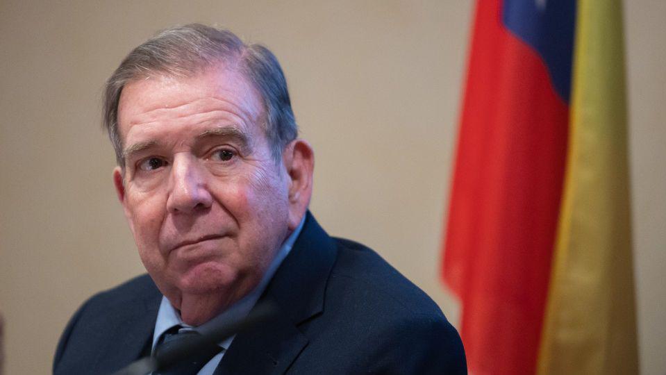 El líder de la oposición venezolana, Edmundo González, participa en la conferencia "El Desafío de la Liberación en Venezuela: Derechos Humanos, Justicia y Democracia", en diciembre de 2024.