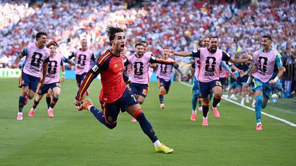Ferran Torres celebra el gol de la victoria frente a Argentina este domingo en Nueva York