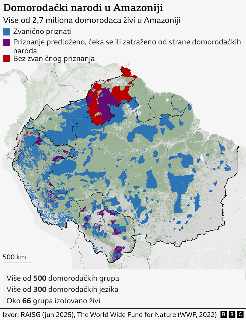 grafički prikaz gde žive domorodačke grupe