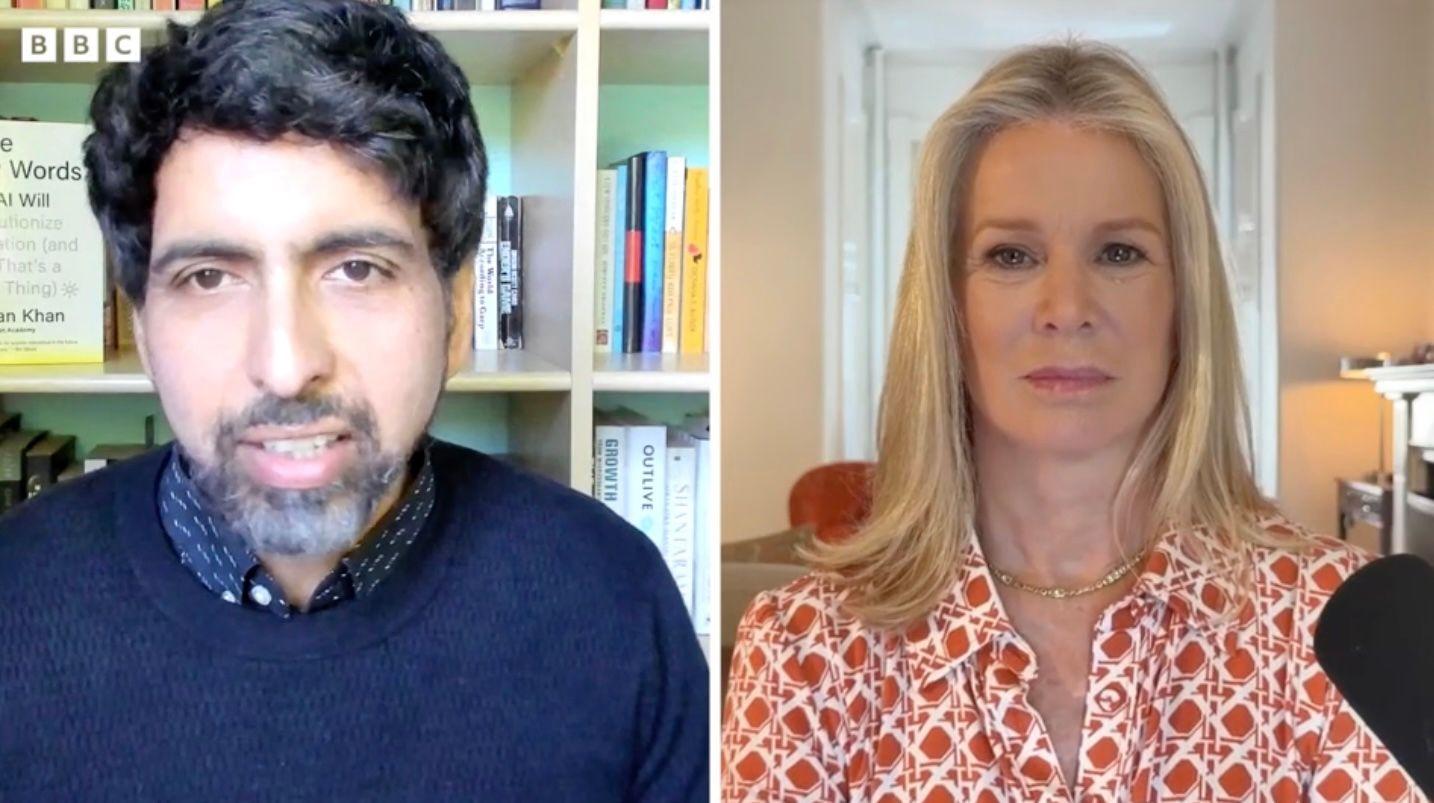 Sal Khan habla con la periodista Katty Kay.