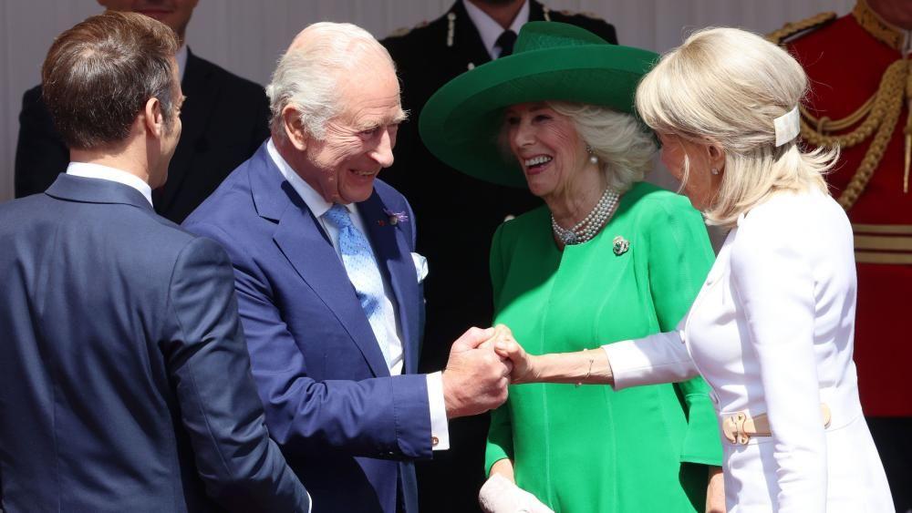 King Charles hosts President Macron and his wife Brigitte at Windsor for state visit