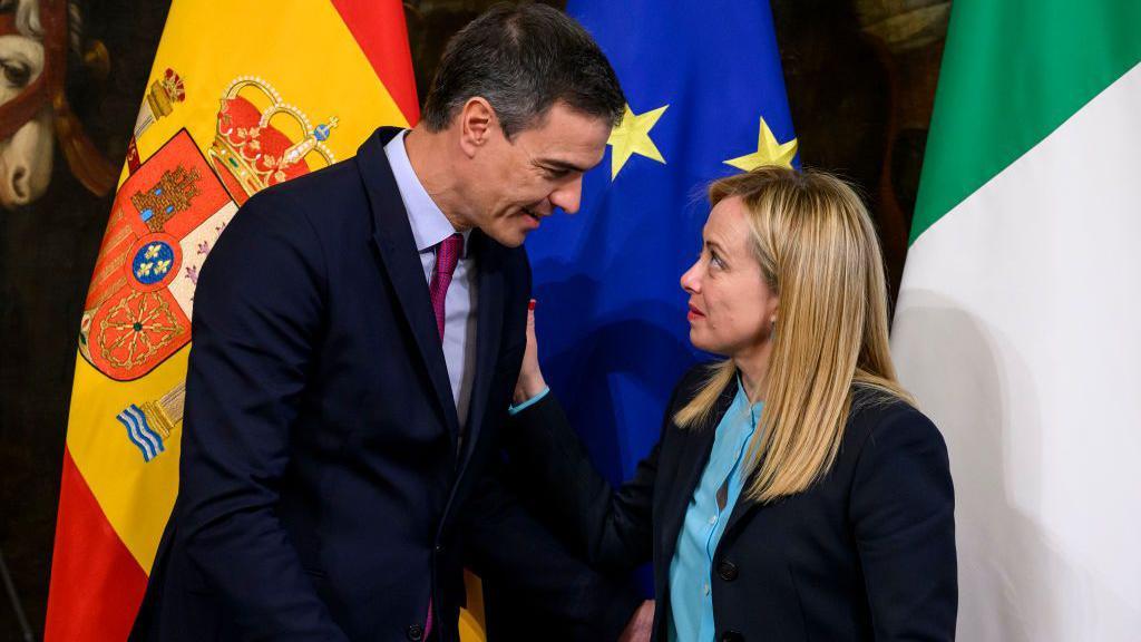 Sánchez y Meloni en una imagen de 2023.