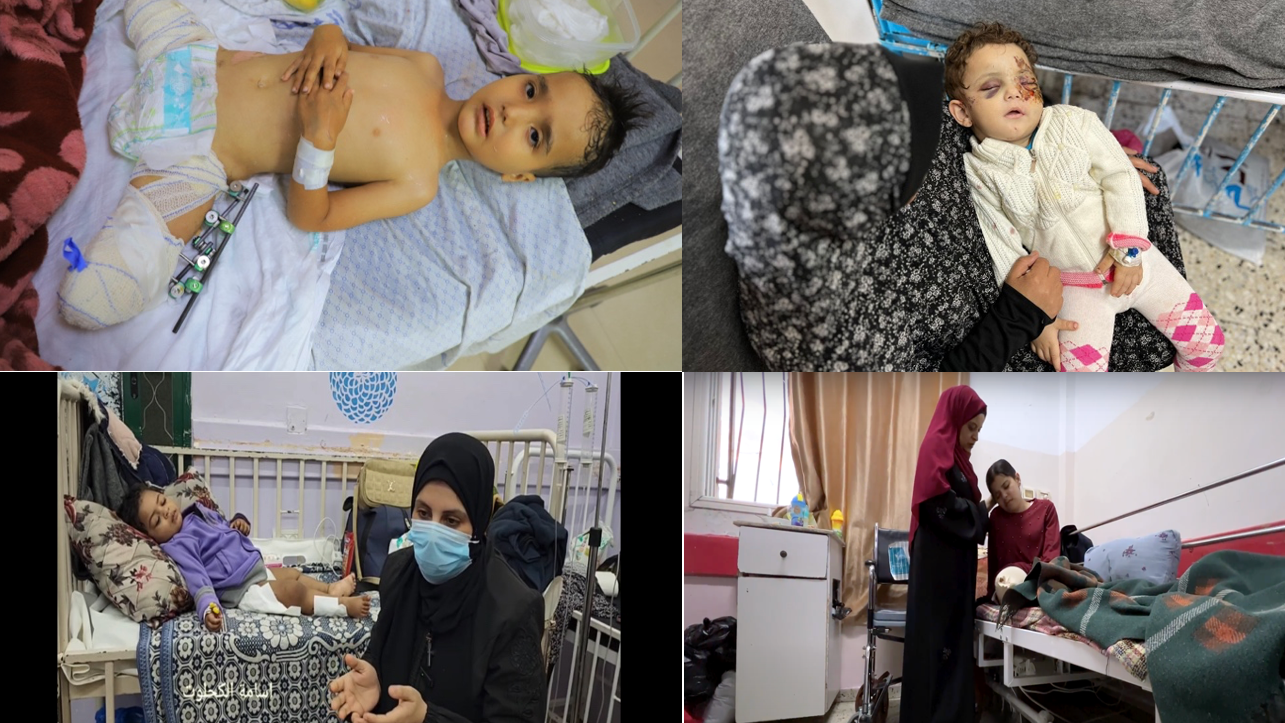 أحمد، ومنى، وميليسا، ودنيا أربعة أطفال فقدوا أسرهم وأصيبوا بجراح بالغة في بداية الحرب قبل عامين.