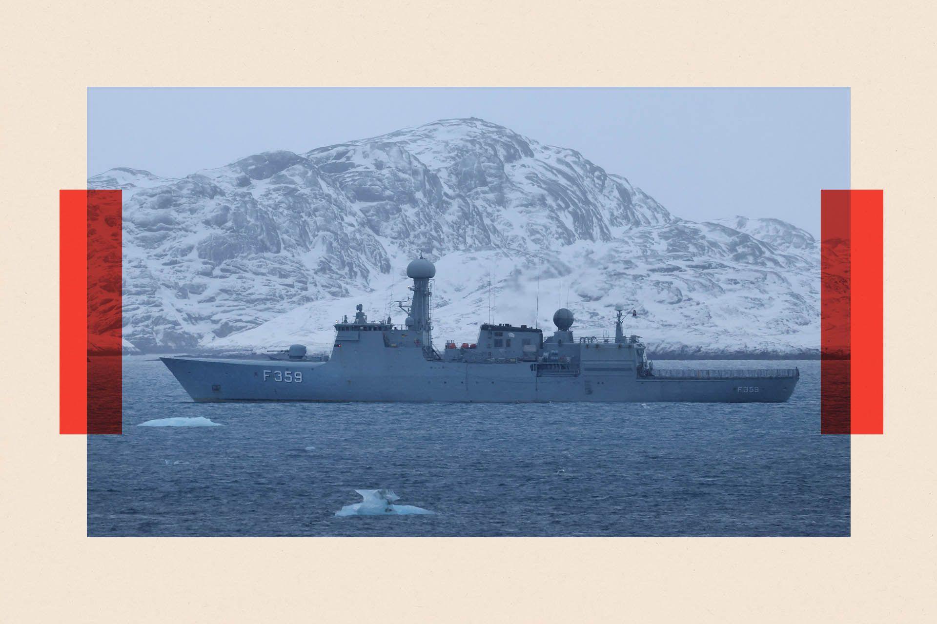 Danski vojni brod patrolira blizu Nuka, glavnog grada Grenlanda