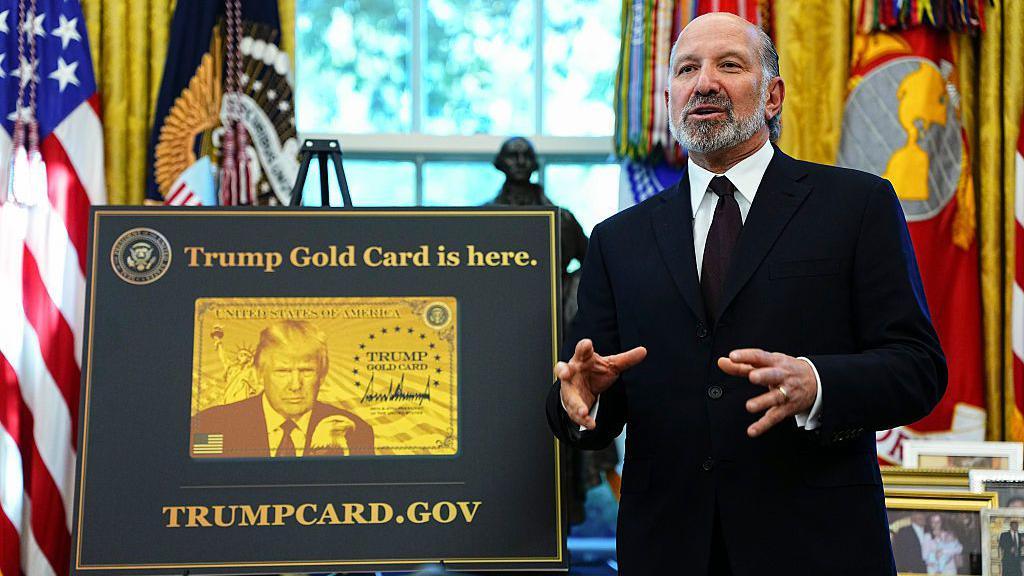 Howard Lutnick, US commerce secretary, in the Oval Office of the White House in Washington, DC, US, on Friday, Sept. 19, 2025.
